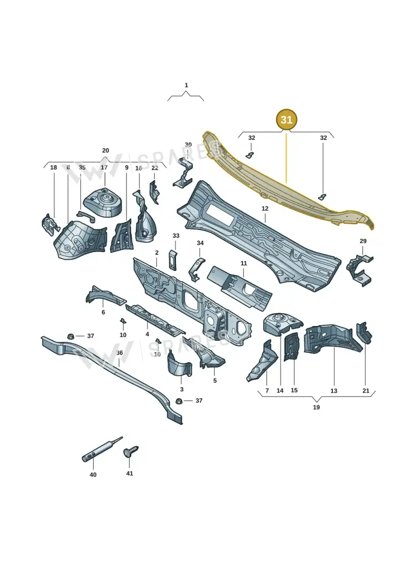 571802483 — Volkswagen Tiguan 2.0 (2023-) diagram 57x805200, position 31
