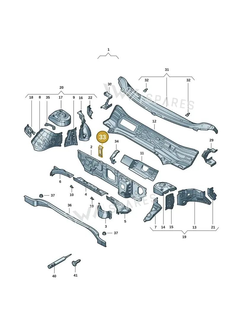 571805495 — Volkswagen Tiguan 2.0 (2023-) diagram 57x805200, position 33