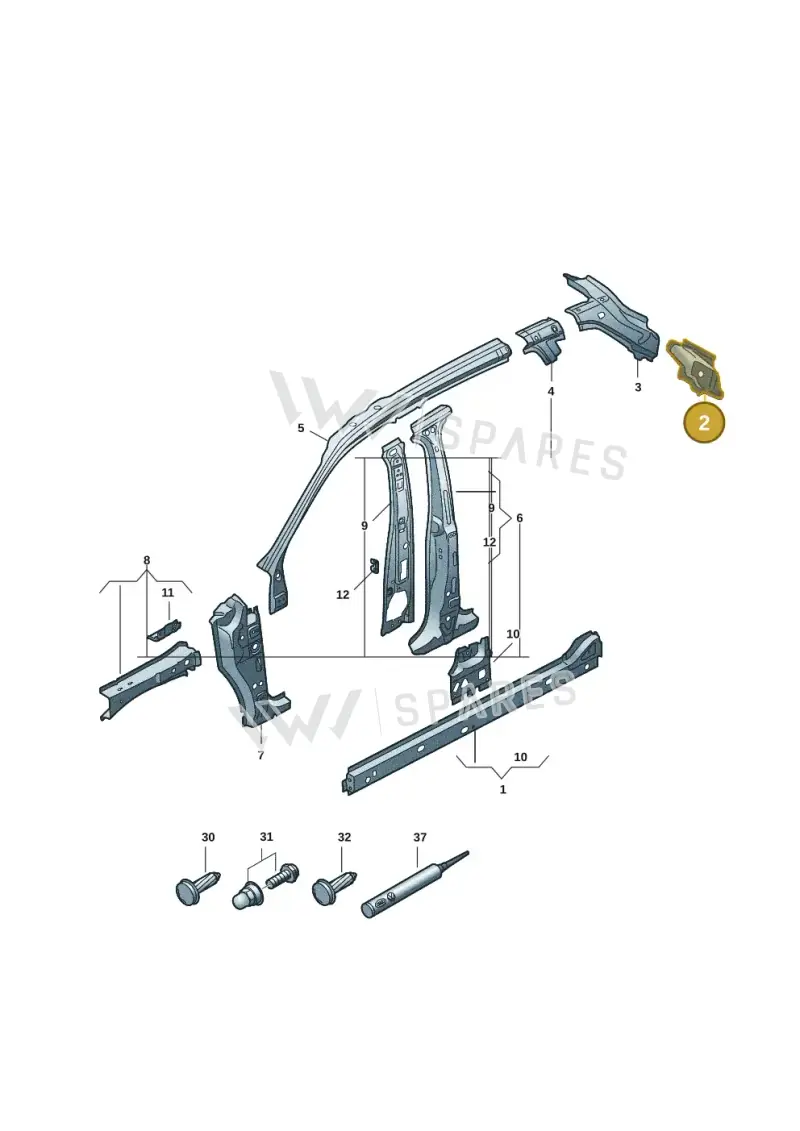 571809307 — Volkswagen Tiguan 2.0 (2023-) diagram 57x809100, position 2