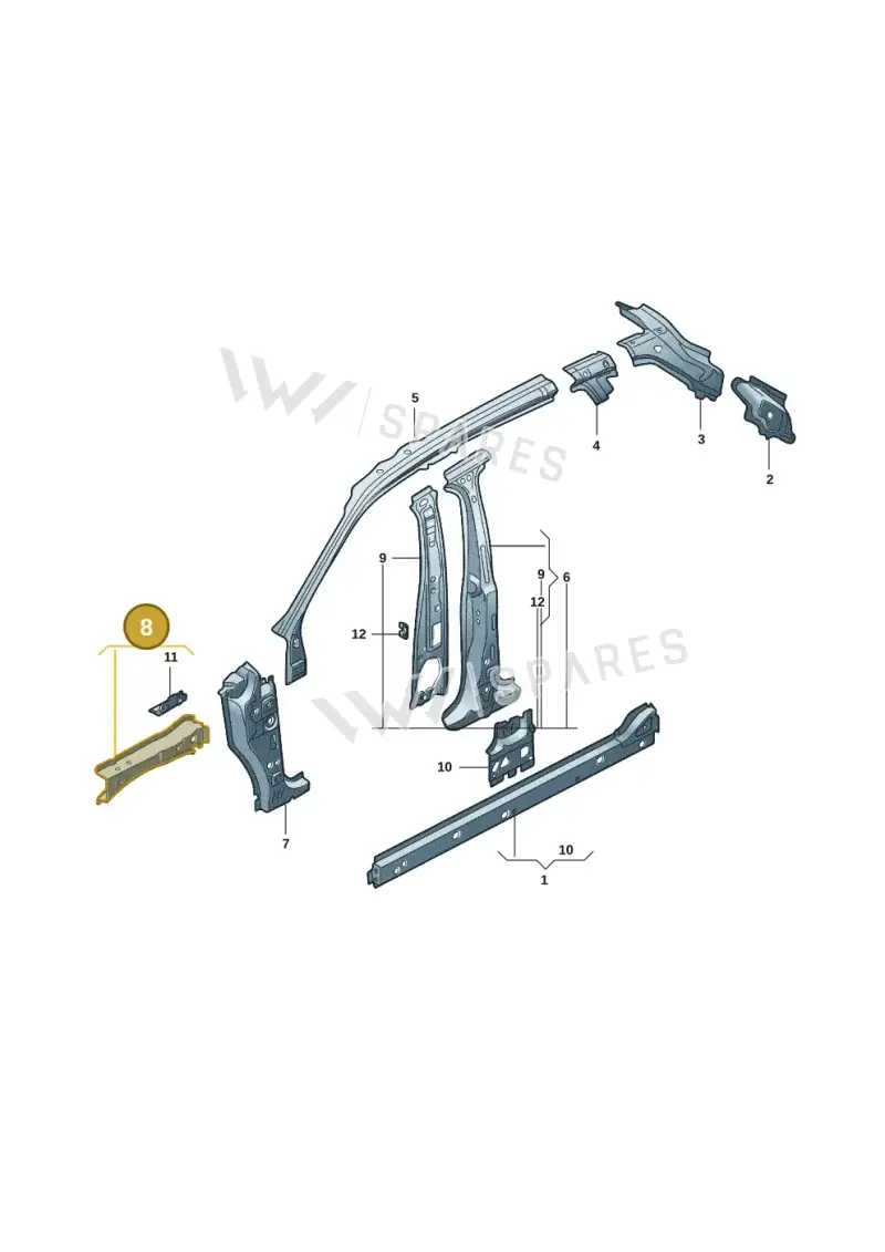 571810135 — Volkswagen Tiguan (2024-) diagram 57d809100, position 8