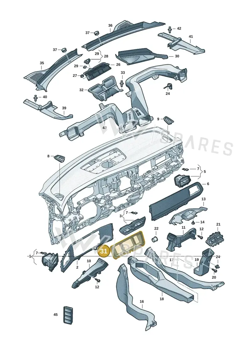 571819241 — Volkswagen Tiguan 2.0 (2023-) diagram 57x819300, position 31