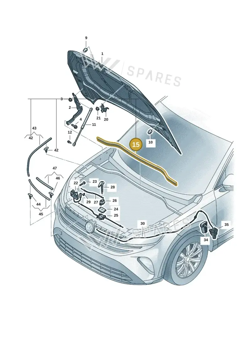 571823723A — Volkswagen Tiguan 2.0 (2023-) diagram 57x823000, position 15