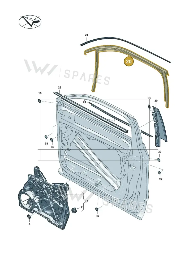 571837440A5AP — Volkswagen Tiguan 2.0 (2023-) diagram 57x837500, position 20