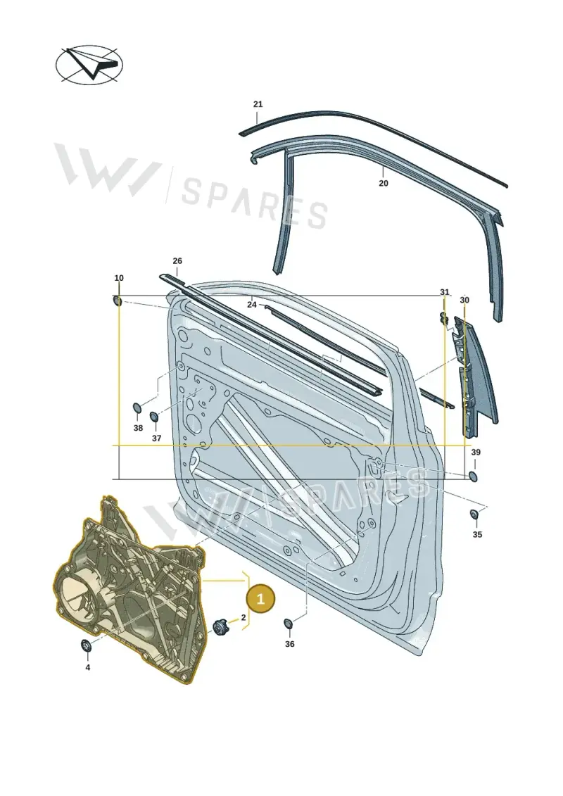 571837461H — Volkswagen Tiguan 2.0 (2023-) diagram 57x837500, position 1