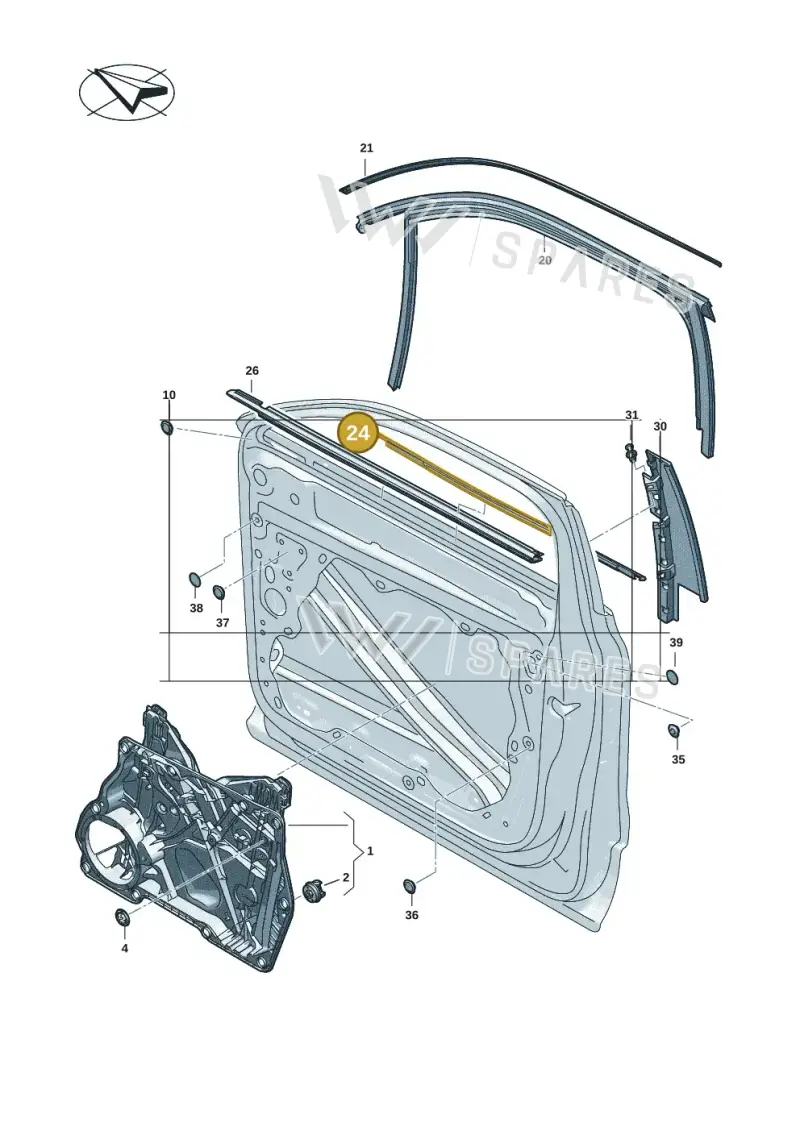 571837475B2MG — Volkswagen Tiguan 2.0 (2023-) diagram 57x837500, position 24
