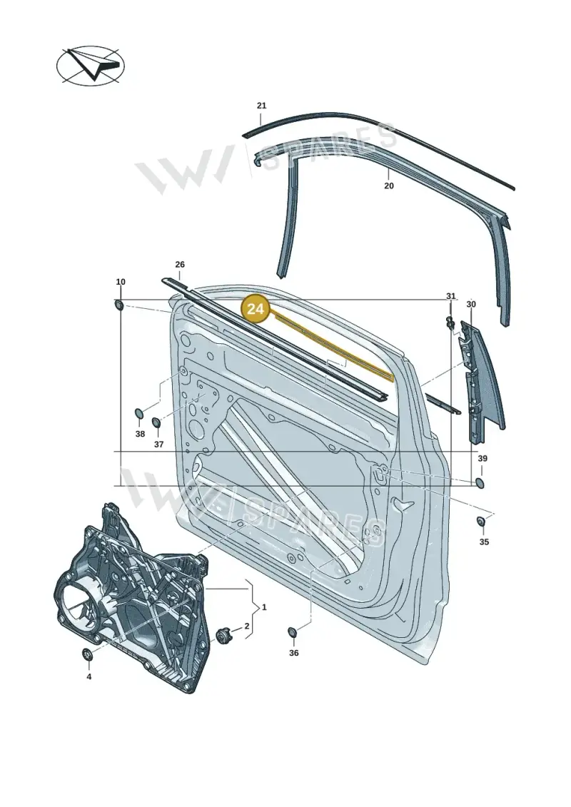 571837476B2MG — Volkswagen Tiguan 2.0 (2023-) diagram 57x837500, position 24