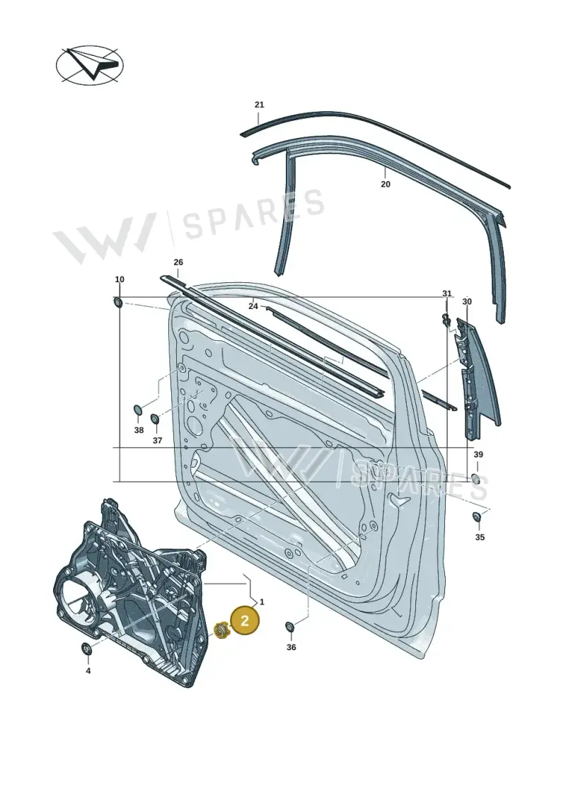 571837485B — Volkswagen Tiguan 2.0 (2023-) diagram 57x837500, position 2