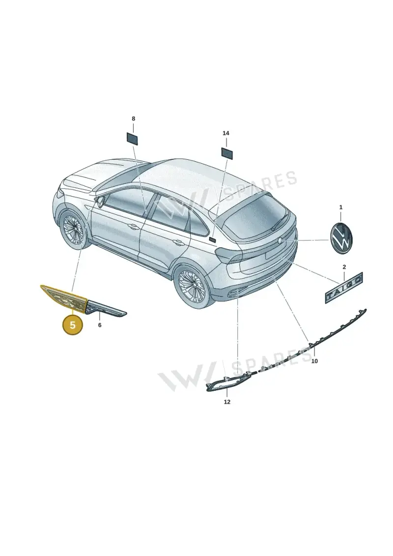 571853425DFOD — Volkswagen Taigo (2021-2024) diagram 2f0853350, position 5