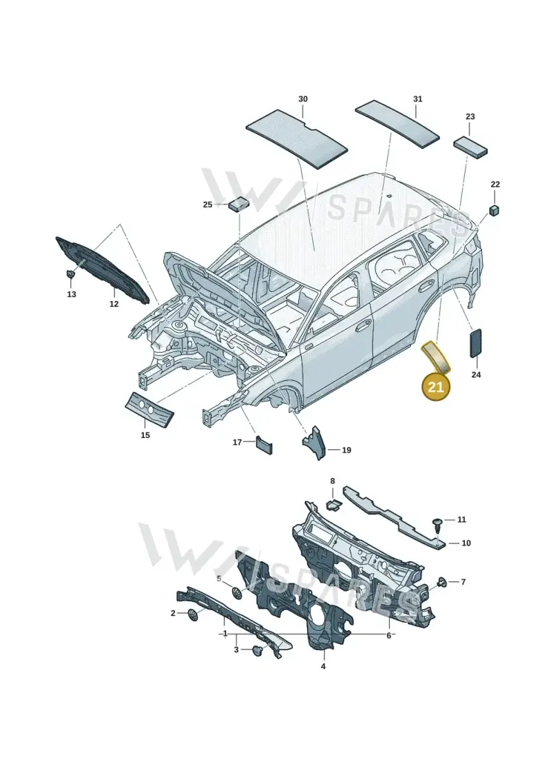 571863814 — Volkswagen Tiguan 2.0 (2023-) diagram 57x863200, position 21