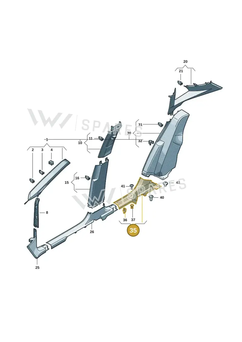 5718682704PK — Volkswagen Tiguan 2.0 (2023-) diagram 57x867700, position 35