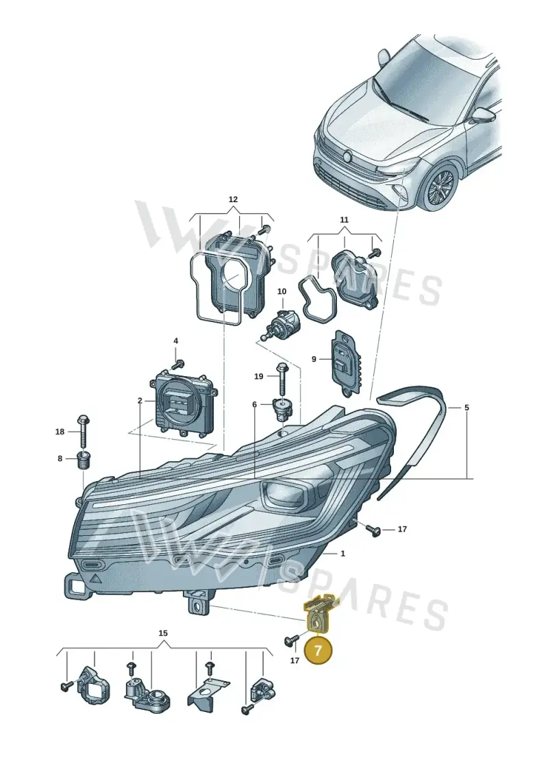 571941109 — Volkswagen Tiguan 2.0 (2023-) diagram 57x941010, position 7