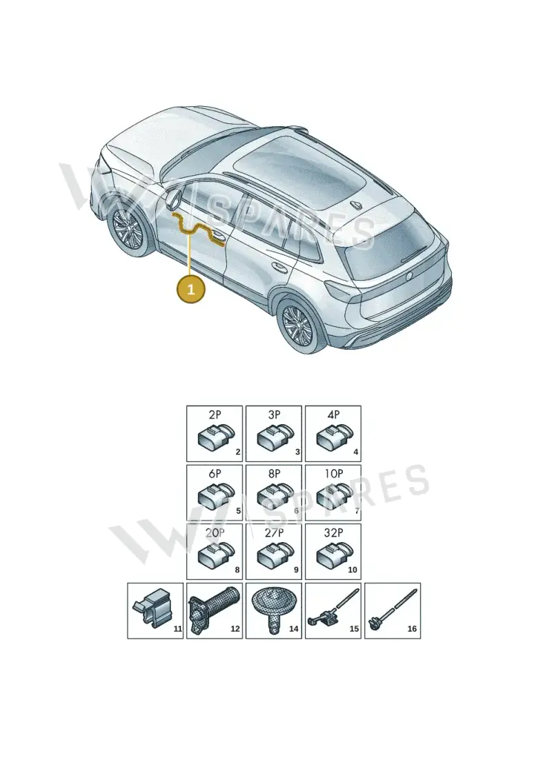 571971161A — Volkswagen Tiguan 2.0 (2023-) diagram 57x972300, position 1