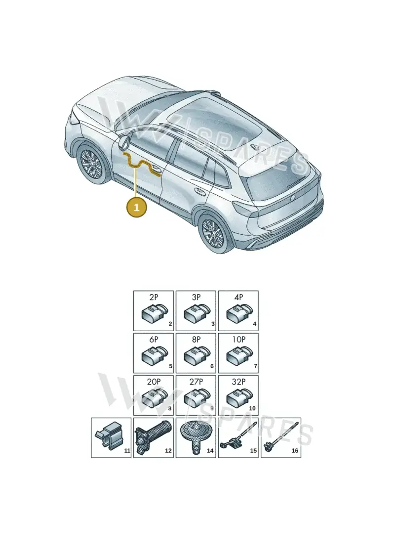 571971161BE — Volkswagen Tiguan 2.0 (2023-) diagram 57x972300, position 1
