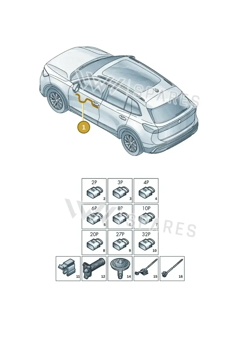 571971161D — Volkswagen Tiguan 2.0 (2023-) diagram 57x972300, position 1