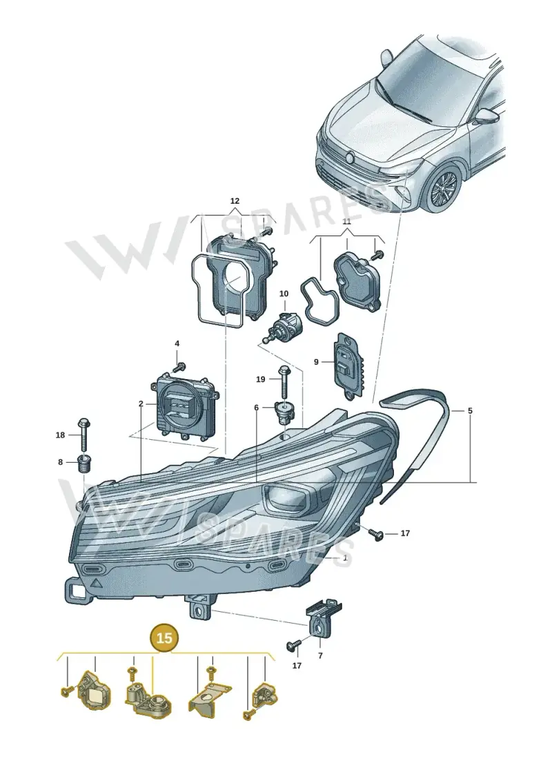571998225 — Volkswagen Tiguan 2.0 (2023-) diagram 57x941010, position 15