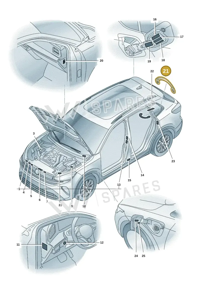 5C0010006 — Volkswagen Tiguan 2.0 (2023-) diagram 57x010000, position 21