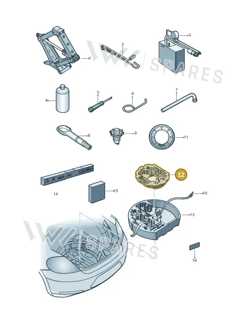 5C0012115F — Volkswagen Beetle (2016-2019) diagram 715012000, position 12