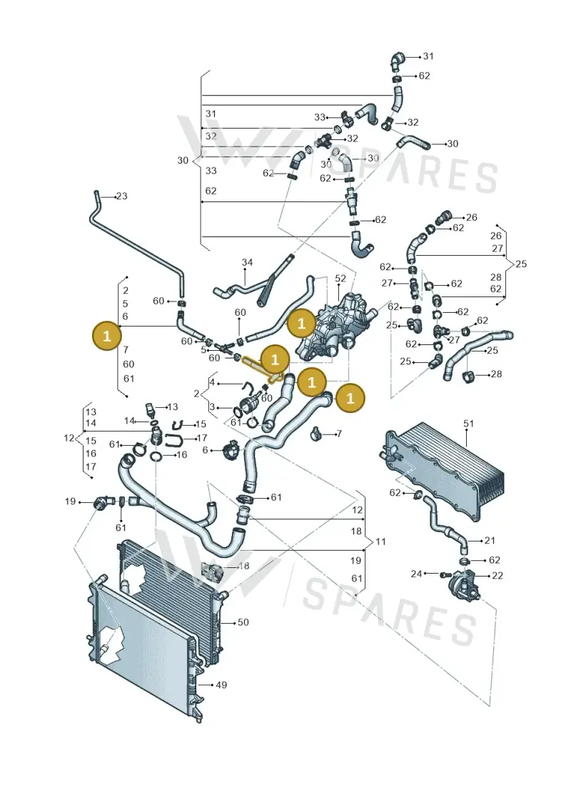 5C0121049M — Volkswagen Beetle (2016-2019) diagram 789121350, position 1