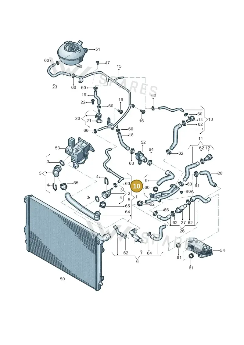 5C0121064G — Volkswagen Jetta (2014-2017) diagram 789121041, position 10