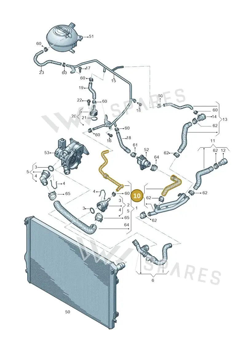 5C0121064G — Volkswagen Beetle (2016-2019) diagram 691121430, position 10