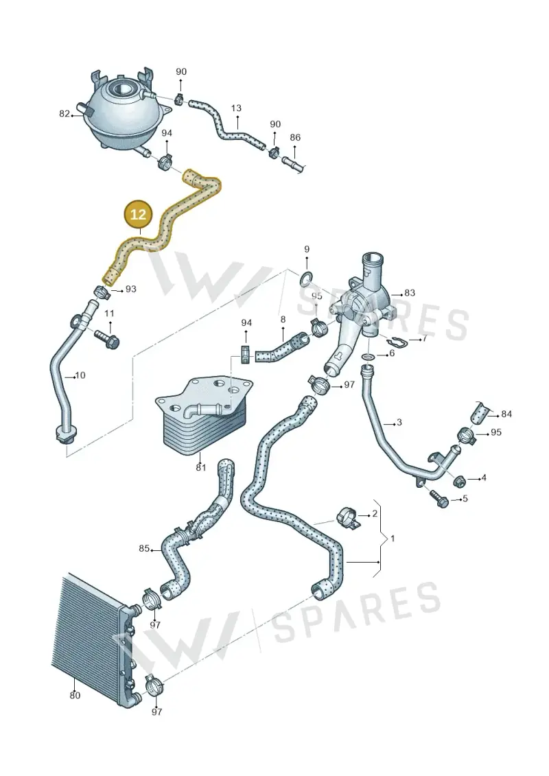 5C0121109B — Volkswagen Beetle (2016-2019) diagram 691121210, position 12