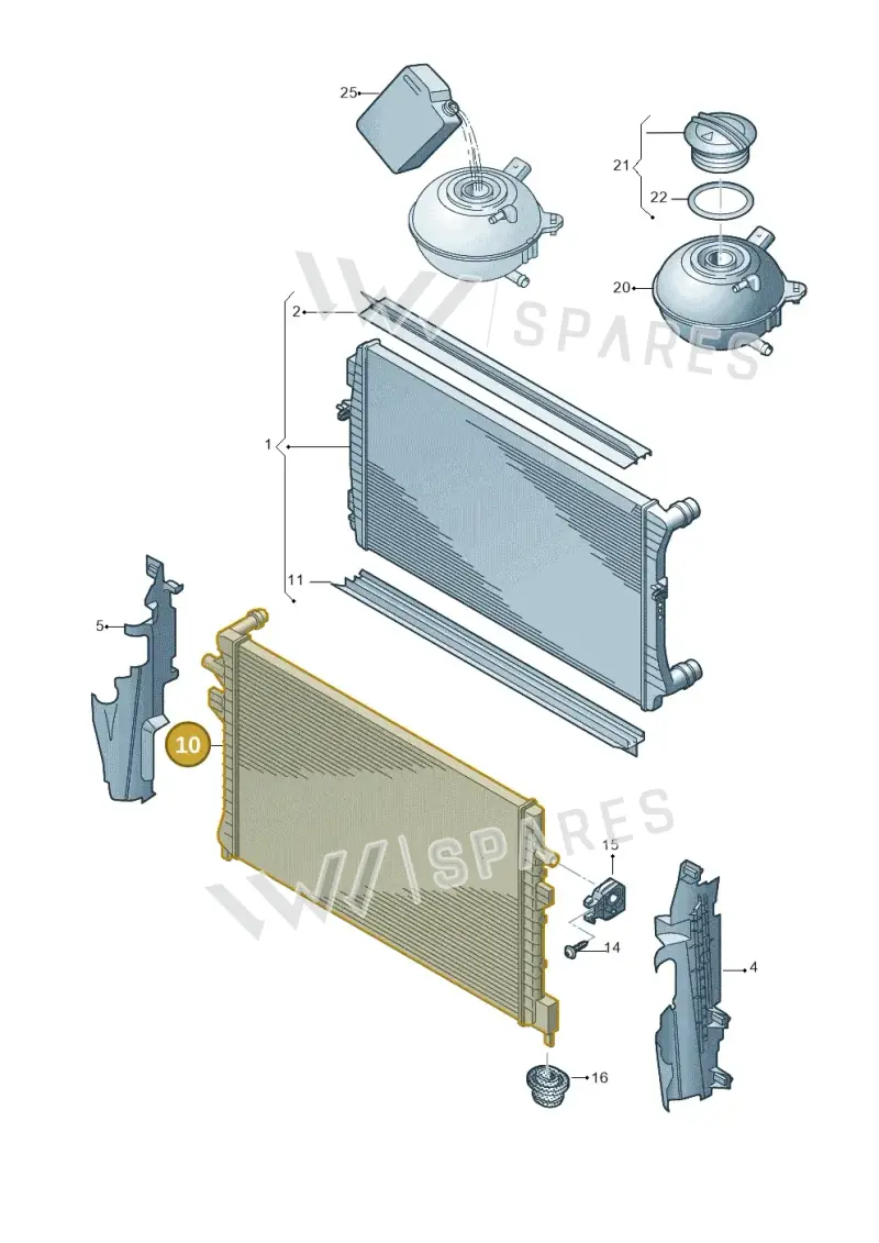 5C0121251M — Volkswagen Beetle (2016-2019) diagram 786121880, position 10
