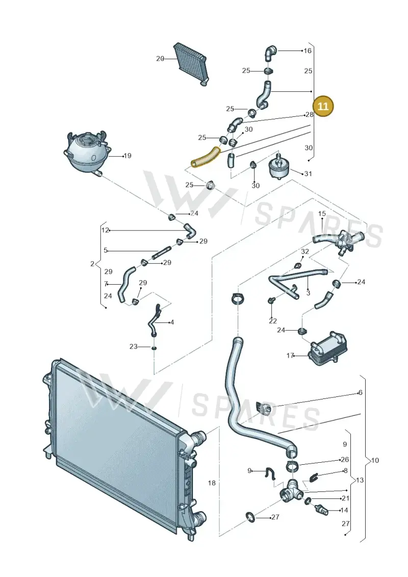 5C0122073A — Volkswagen Golf estate (2009-2013) diagram 684121520, position 11