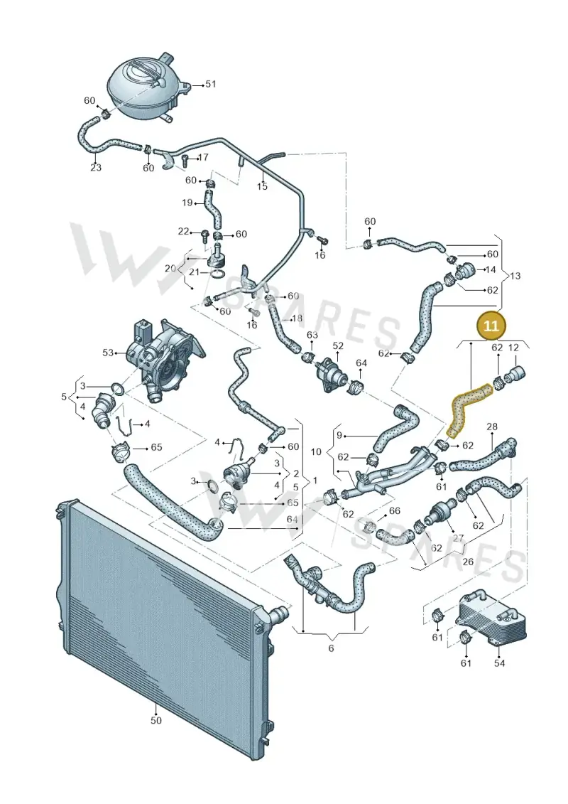 5C0122073C — Volkswagen Beetle (2016-2019) diagram 691121450, position 11