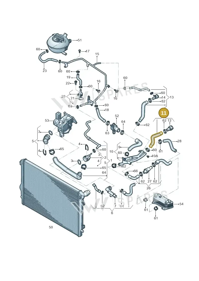 5C0122073C — Volkswagen Jetta (2014-2017) diagram 789121041, position 11