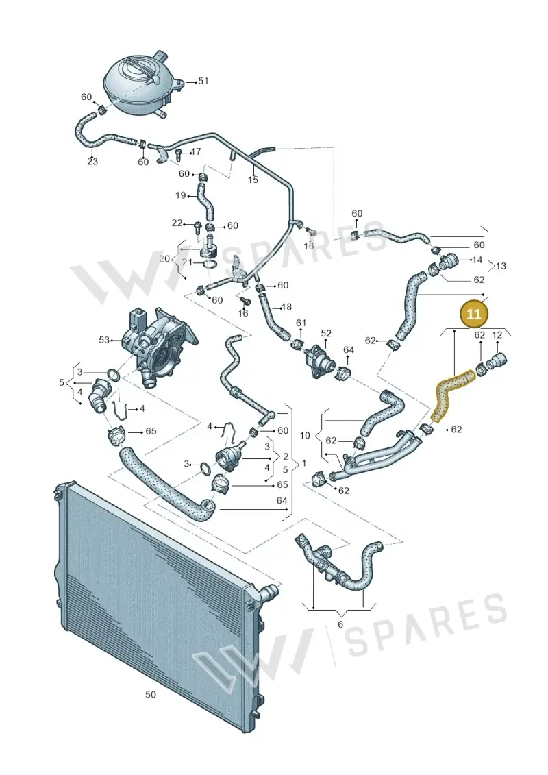 5C0122073C — Volkswagen Beetle (2016-2019) diagram 691121430, position 11