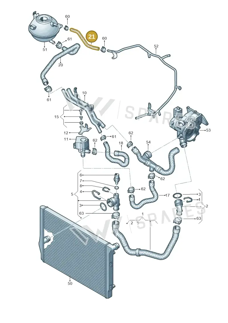 5C0122447F — Volkswagen Beetle (2016-2019) diagram 691121400, position 21