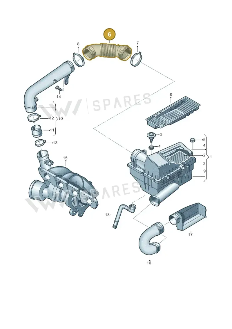 5C0129684 — Volkswagen Beetle (2016-2019) diagram 691129300, position 6