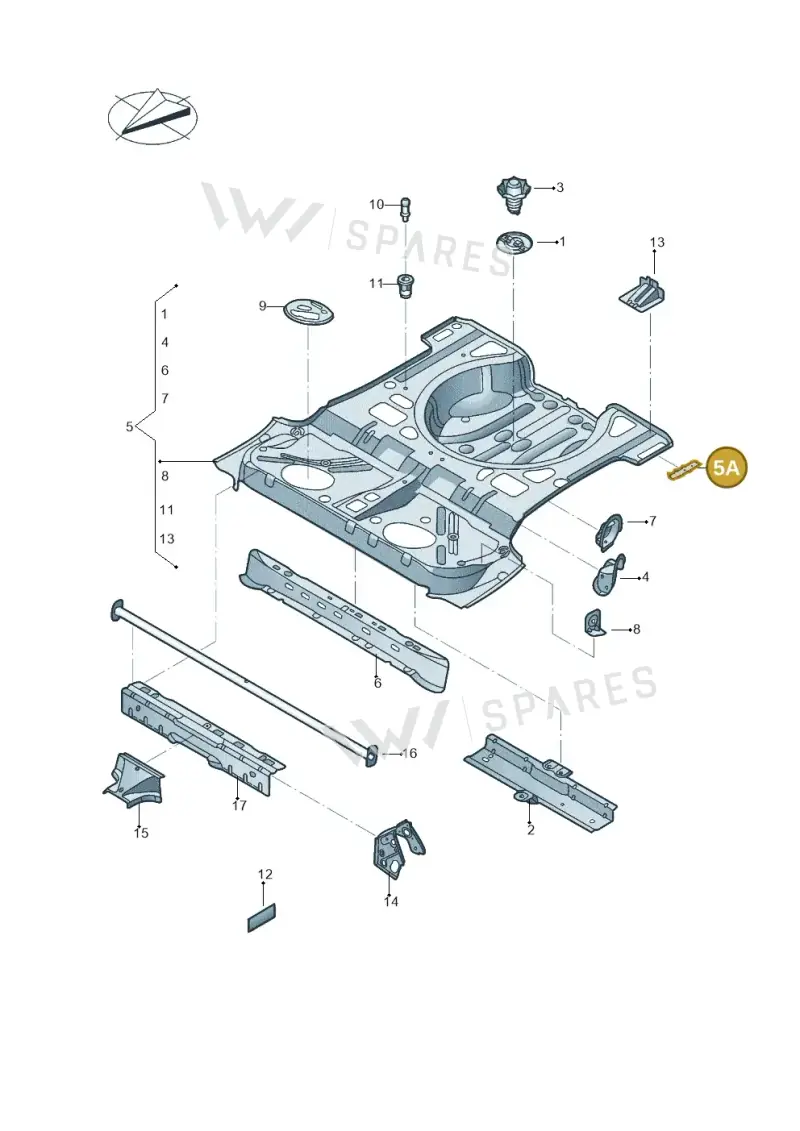 5C0131978H — Volkswagen New beetle cabriolet (2016-2019) diagram 802803050, position 5A