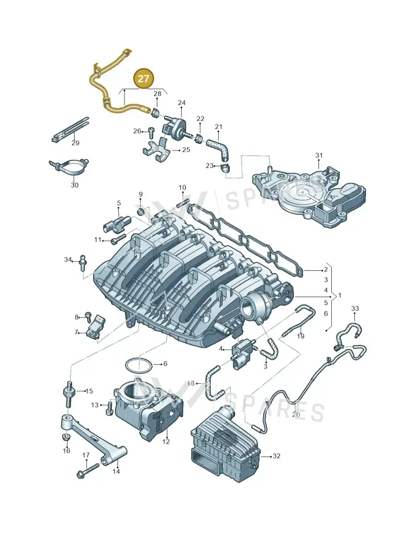5C0133366AG — Volkswagen Beetle (2016-2019) diagram 691133200, position 27