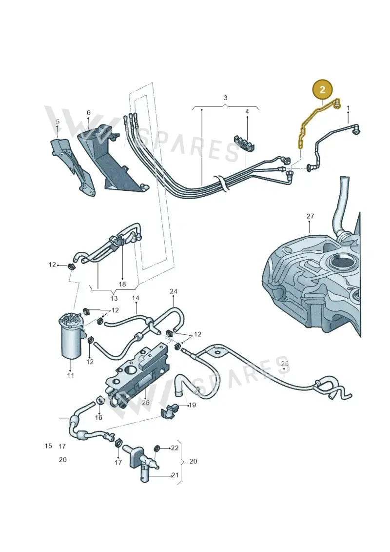 5C0201294B — Volkswagen Beetle (2016-2019) diagram 789201026, position 2
