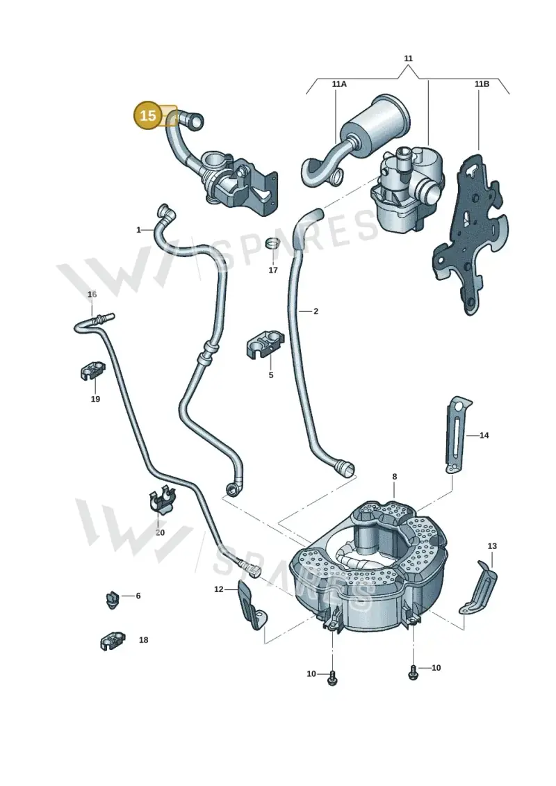 5C0201549 — Volkswagen Jetta (2014-2017) diagram 789201097, position 15