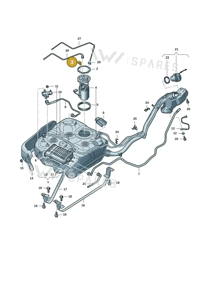 5C0201733A — Volkswagen Multivan (2021-) diagram 7t0201050, position 3