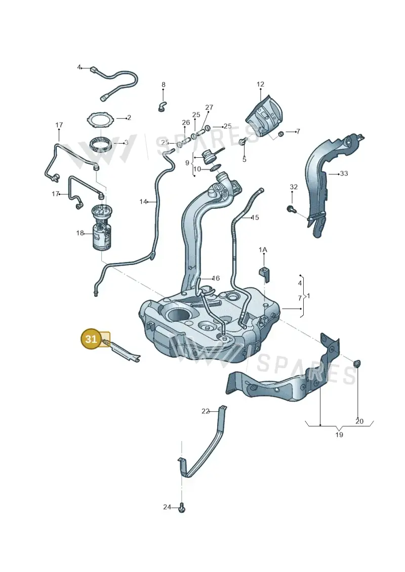 5C0201974D — Volkswagen Beetle (2016-2019) diagram 801201005, position 31