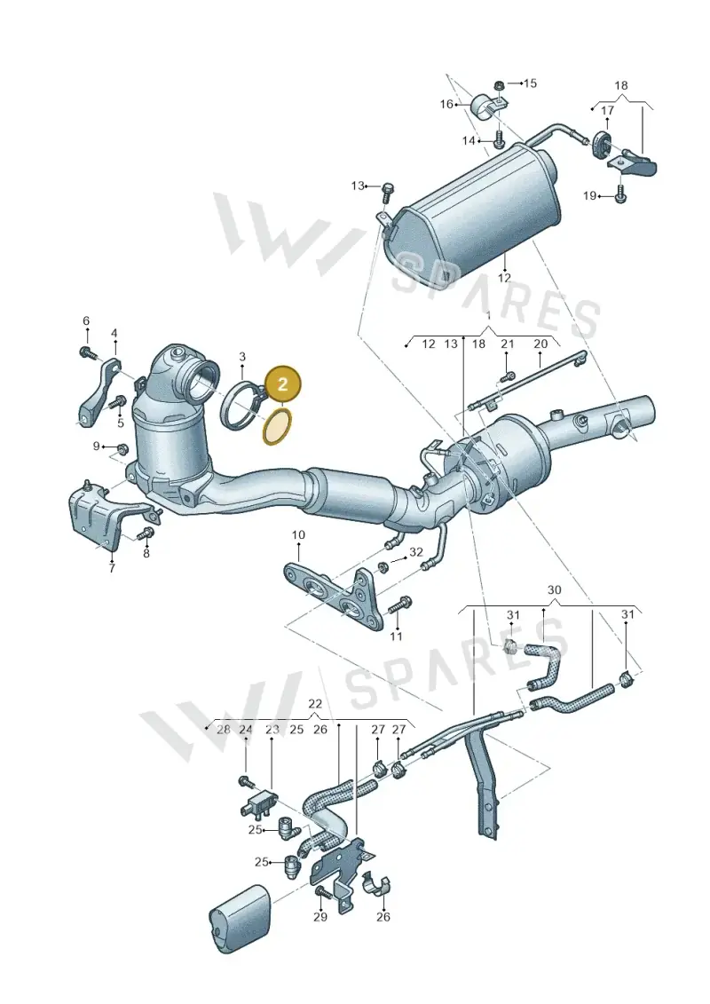 5C0253115A — Volkswagen Multivan (2021-) diagram 7t0253205, position 2