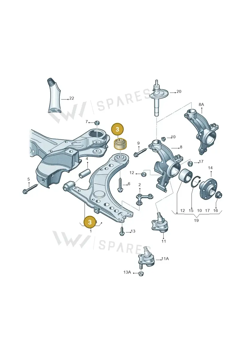 5C0407183A — Volkswagen Jetta 2.0 (2015-2015) diagram 266407000, position 3