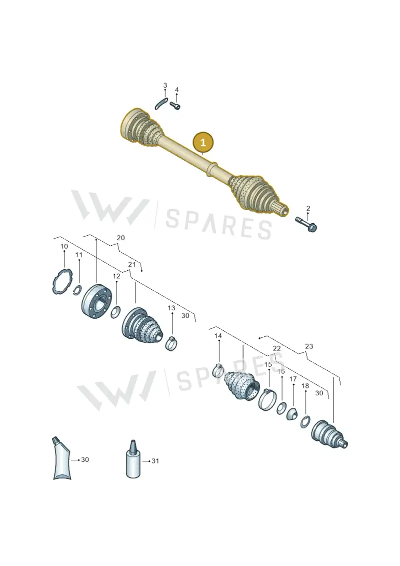 5C0407271BE — Volkswagen Jetta (2014-2017) diagram 649407200, position 1