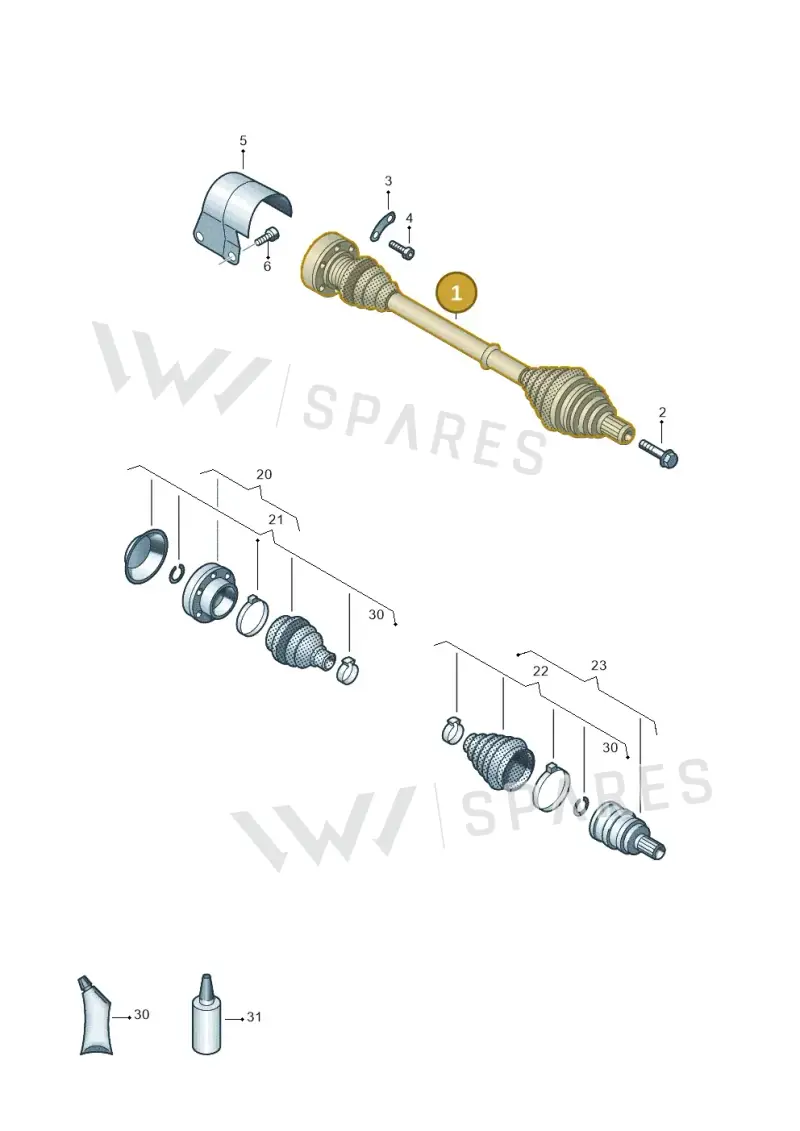 5C0407271G — Volkswagen Beetle (2016-2019) diagram 884407200, position 1