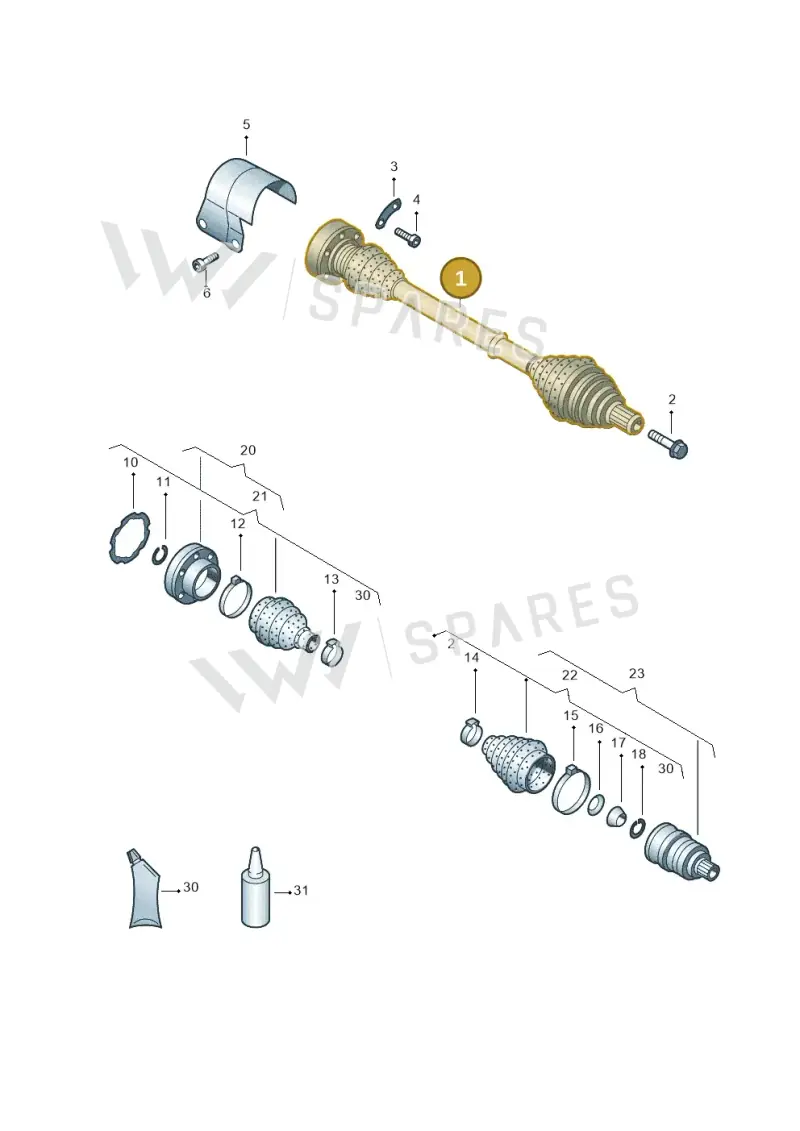 5C0407271S — Volkswagen New beetle cabriolet (2011-2016) diagram 658407220, position 1