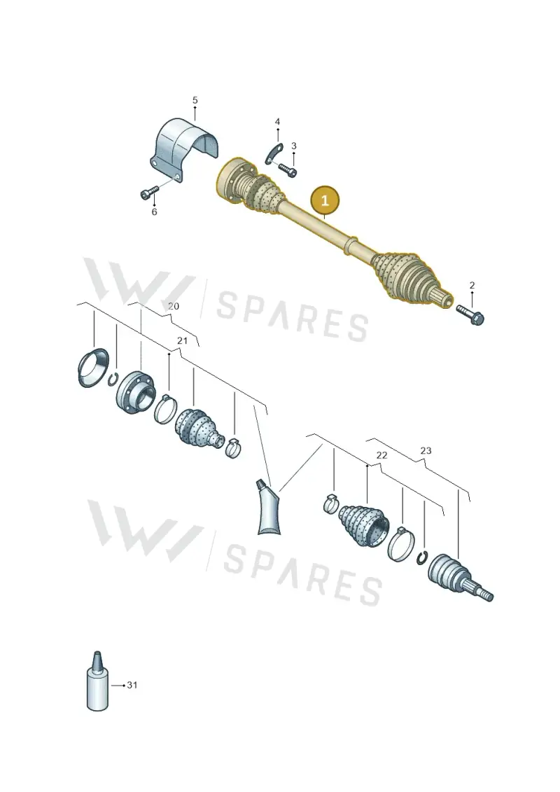 5C0407271S — Volkswagen New beetle (2011-2016) diagram 850407200, position 1