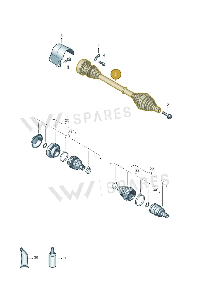 5C0407271S — Volkswagen Beetle (2016-2019) diagram 884407200, position 1