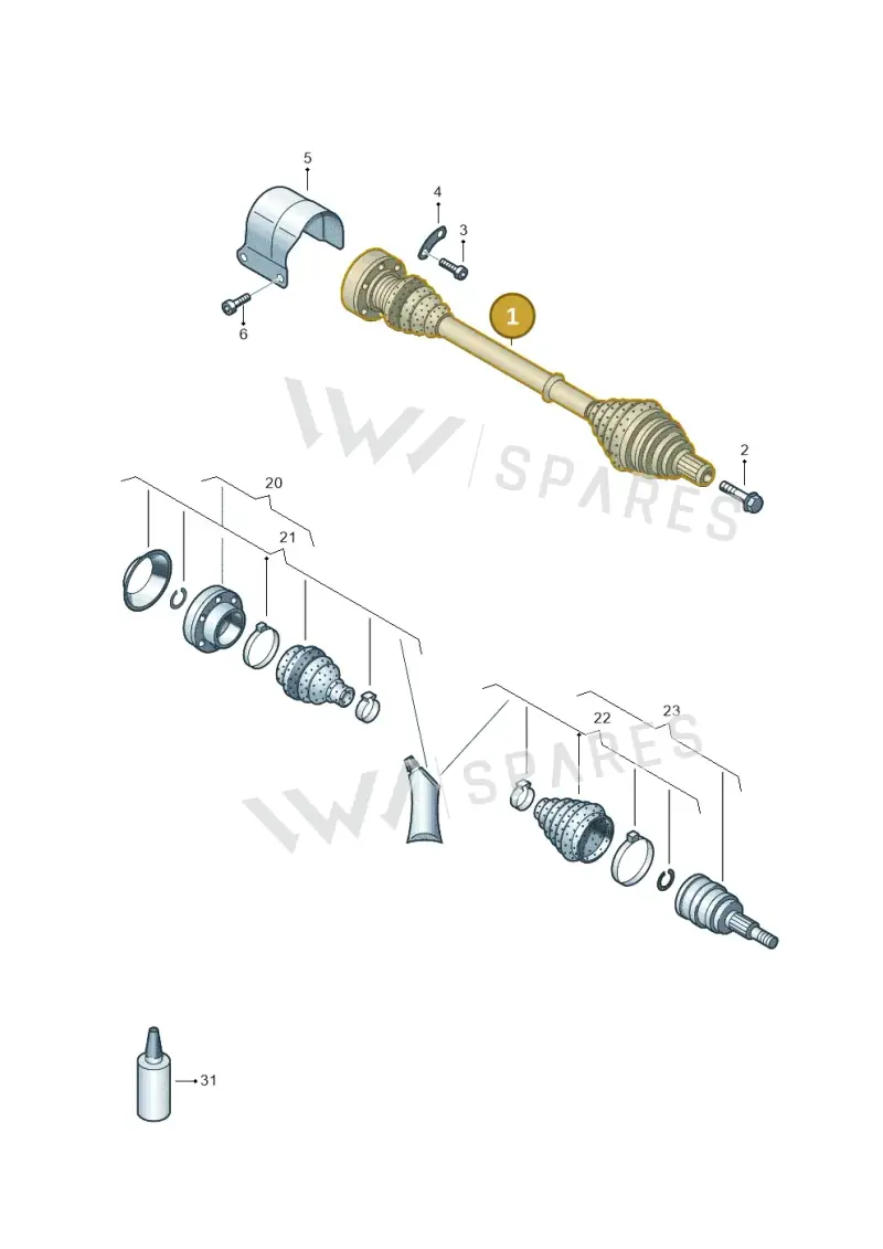 5C0407272BS — Volkswagen New beetle (2011-2016) diagram 850407200, position 1