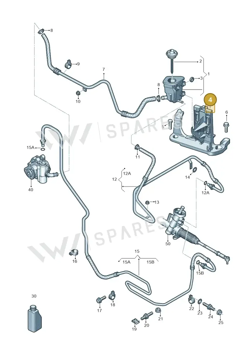 5C0422166H — Volkswagen New Passat (2015-2022) diagram 868422050, position 4