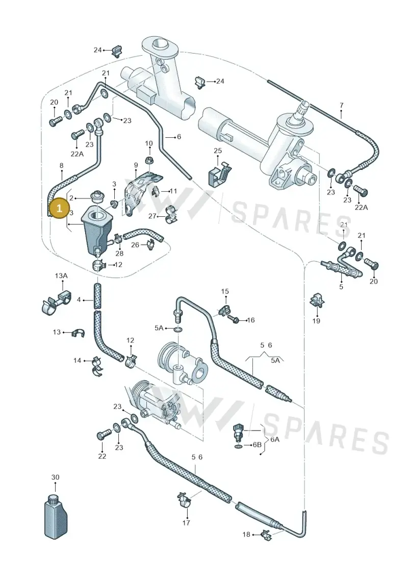 5C0422371 — Volkswagen LUPO/3L TDI (2003-2005) diagram 231422550, position 1
