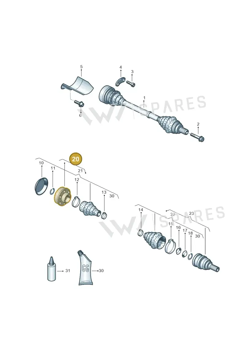 5C0498103 — Volkswagen Golf estate (2009-2013) diagram 459407340, position 20