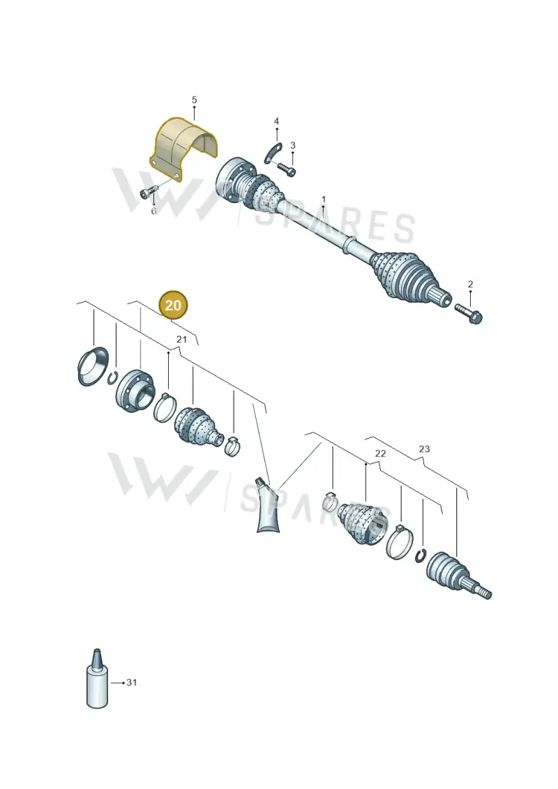 5C0498103 — Volkswagen New beetle (2011-2016) diagram 850407200, position 20